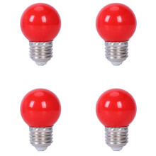 4X E27 3W 6 SMD LED Saving Globe Bulb Light Lamp AC 110-240V, Red