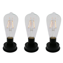3Pc Solar LED Lampadina A Filamento di Tungsteno Lampada 2800K Sensori di Luce Automatici Recinzione Luci Notturne per Lampada da Giardino (7 cm)