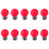 10X E27 LED Light Warm Red Bulb Plastic Bulb (0.5W Power, Red) 1