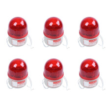 6X AC 220V 15W Red Light Industrial Signal Tower Flash Warning Lamp