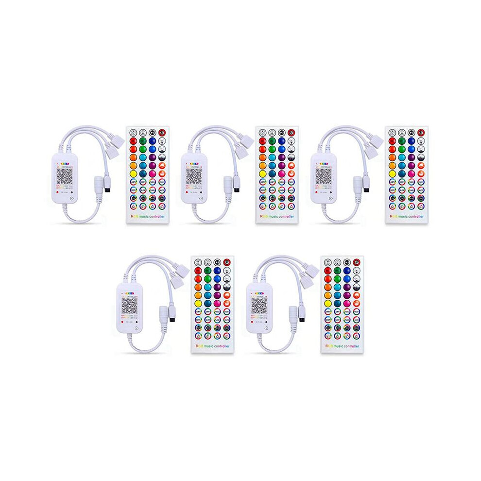 Photos - Card Reader / USB Hub 5X DC5-24V LED Controller+40 Keys Remote Control APP Control and Music Sync RGB IR RF for 5050 RGB LED Light