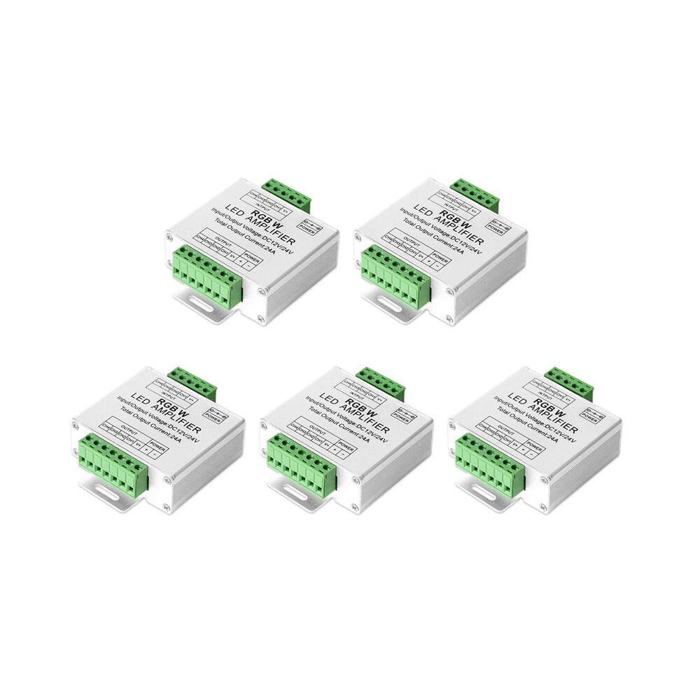 5X Rgb/Rgbw 5050 Led Strip Amplifier Controller Work With 4Pin/5Pin Dc12v/Dc24v 5050Smd Led Strip 4711274543440
