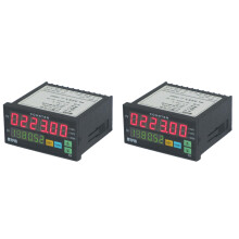 2X Mypin FH8-6CRRB Contatore Digitale A Doppio Display 6 Cifre Diodo A Emissione di Luce AC/ Misuratore di Lunghezza Nero