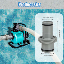 2X Above Ground Pool Parts, Pool Hose Adapter Replacement 1.5In Nozzle for Pool (1.5In to 1.5In Through Style )