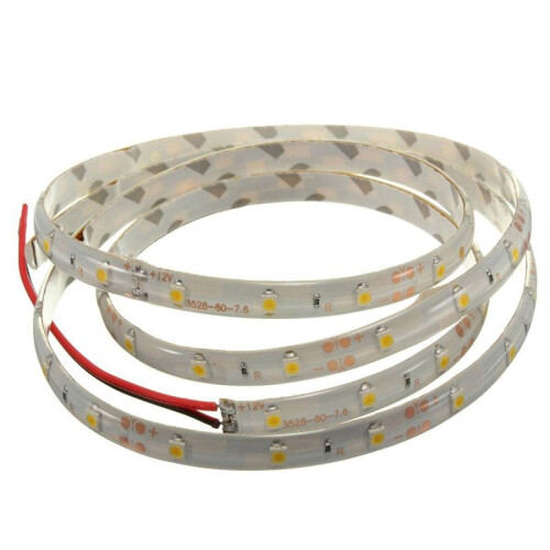 6pcs 1M 60-3528 SMD Waterproof LED Light Strip DC12V (Warm White) 1