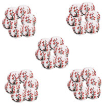 30 Pack 12 Pouces Rouge Cerisier Fleurs Lanterne en Papier Blanc Rond Chinois Japonais Lampe en Papier pour la Décoration de Fête de Mariage