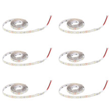 6pièces 1M 60-3528 SMD Etanche LED Strip Lumineuse DC12V(Blanc)