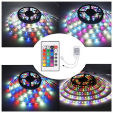 2X 24 Keys Remote Control+DC12V LED Controller RGB Control Box IR Light Strip Controller for 5050 2835 RGB Light Strip