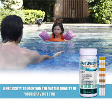 150 Pcs 6-En-1 Piscine PH Test Papier Résiduel Chlore PH Valeur Alcalinité Dureté Test Bandelette PH Testeur