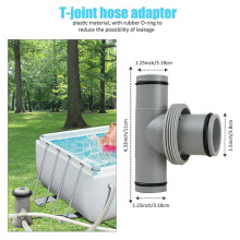2X Above Ground Pool Parts, Pool Hose Adapter Replacement 1.5In Nozzle for Pool (1.5In to 1.5In Through Style )