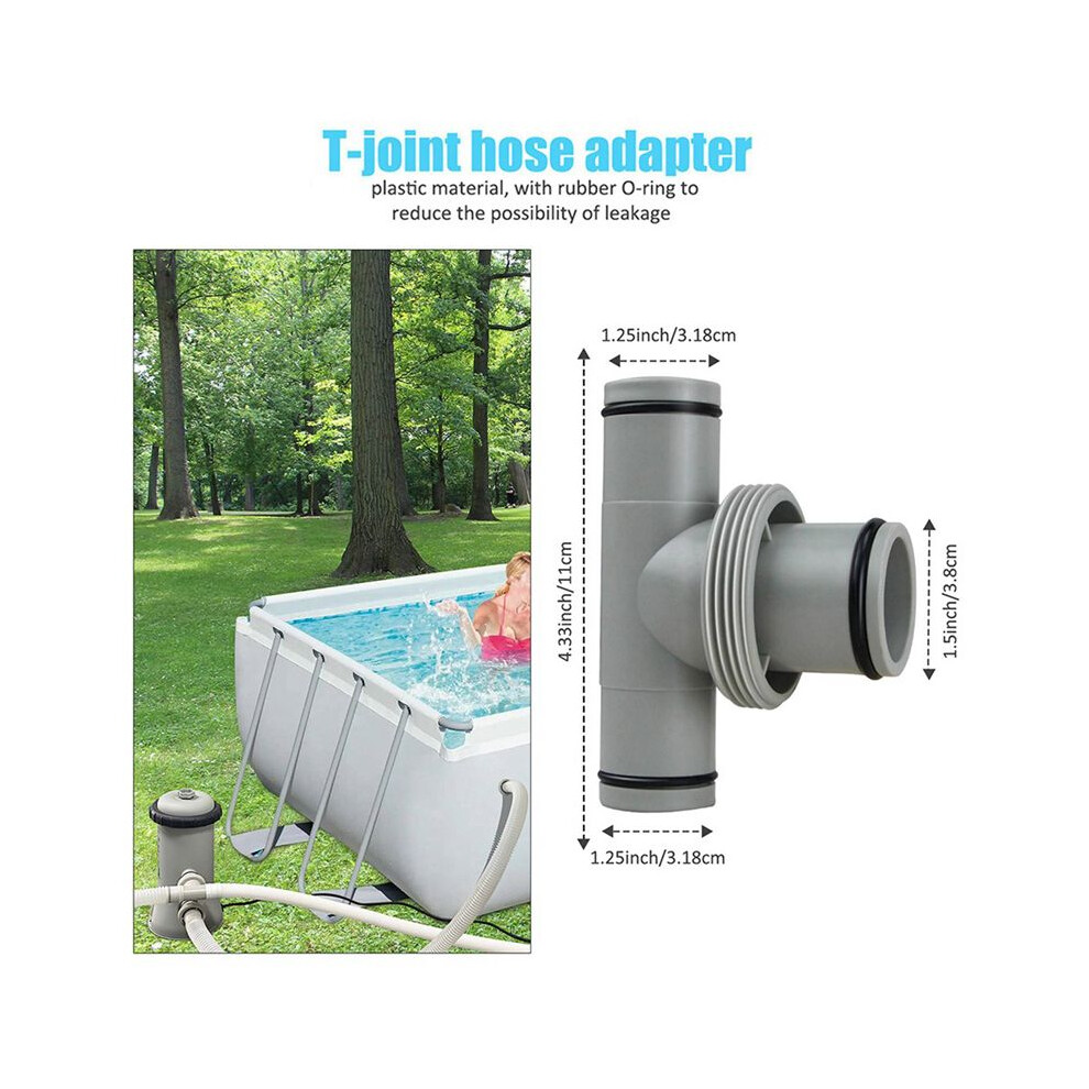 Photos - Climbing Gear 2X Above Ground Pool Parts, Pool Hose Adapter Replacement 1.5In Nozzle for Pool (1.5In to 1.5In Through Style )