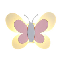 LED Vlinder Wandlamp 14W 85-265v Kinderkamerlamp Moderne Vlinder Wandlampen, Roze Vleugel & Wit