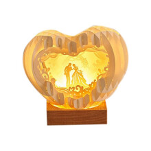 Lâmpada Esculpida Criativa Tridimensional Presente de Aniversário Luz Noturna Romântica Ornamentos de Presente, Adequado para Presentes Femininos B