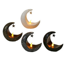 Eid Mubarak Luz Decorativa LED Eletrônico Luminoso Luz Noturna Estrela Lua Vela Iluminação Muçulmana Decorações Ramadan