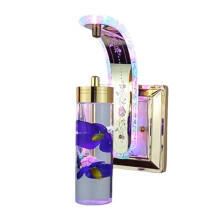 Luxus Dekorative Wandlampe Acryl Lampenschirm Wandlampe Nordischer Korridor Schöner Blumenleuchter Edles Violett