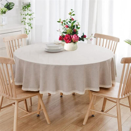 Lace Round Tablecloth - Stain, , Oil and Fabric Tablecloth,Washable Decorative Kitchen Tablecloth 2