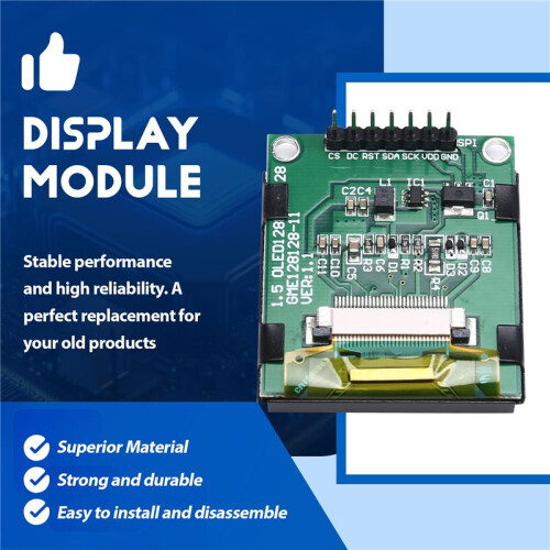 1.5 inch Full Color OLED Screen LCD LED Display Module 128x128 SPI Serial Port Interface SSD1351 Controller 128x128 2