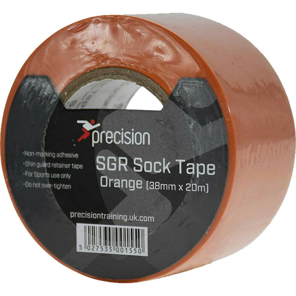 (20M X 38Mm, Orange) Precision Unisex Adult 38Mm Sgr Sock Tape (Pack Of 5) 5059699065710