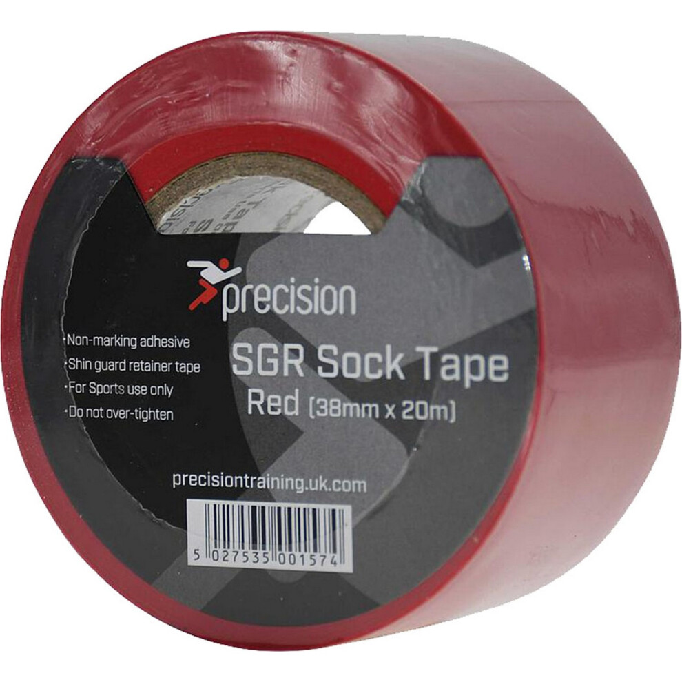 (20M X 38Mm, Red) Precision Unisex Adult 38Mm Sgr Sock Tape (Pack Of 5) 5059699065734