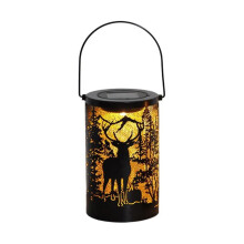 Solar Garden Deer Lantern Lights Outdoor Waterproof Decorative Ornaments Table Lamp for Patio Yard Garden Decor