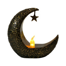 Starry Moon Ljusstake Ramadan Festival Heminredning Vindfest Lykta Ljus Elektronisk Bordslampa Mode C