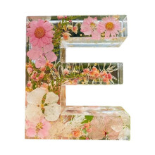 Letters Floral Night Light CreativeDried Flower LED Ambient Lights Resin Letters Lamp Party Table Ornaments Lighting E