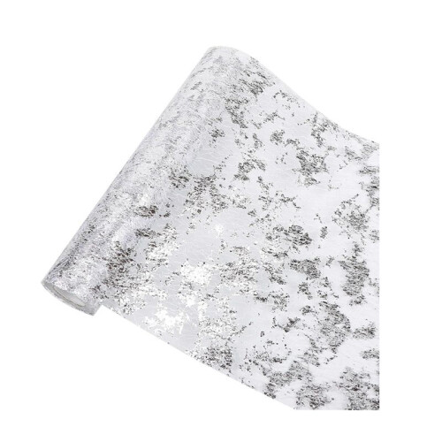 Silver Tablecloth Sequined Glitter Foil Metallic Silver Fine Mesh Tablecloth Suitable for Various Occasions