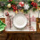 4PCS Xmas Trees Snow  Christmas Placemats Winter Table Mats for Kitchen Dining Decoration E 6