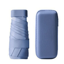 Six Fold Card Umbrella Portable Pocket Capsule Umbrella Anti-Ultraviolet for Rain and Shine Sunscreen Umbrella,B