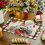 4PCS Xmas Trees Snow  Christmas Placemats Winter Table Mats for Kitchen Dining Decoration E 4