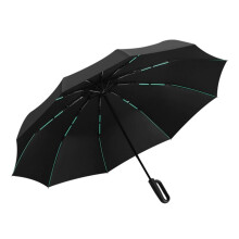 Automatycznie Składany Parasol z Uchwytem na Hak, Przeciwdeszczowy, Przenośny Parasol Przeciwsłoneczny do Podróży, Czarny