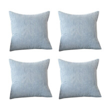 Set of 4 Soft Corduroy Modern Design, Mix and Match with Your Home Decor, Pillow Insert Not Included (45 X 45 cm) C