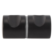 Matte Black Aluminum Glass Door Handle for Shower or Bathroom, Easy Installation, Modern Design