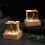 Table Art Deco  Christmas Tree Figurines Interior Room Table Glow Decorated Gifts 4