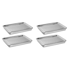 Plateaux de Culture de Germes en Acier Inoxydable Ă 2 Niveaux de 10,4 Pouces, Kit de Culture de Micro-Pousses, Plateau de Germination de Graines avec