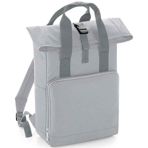 BagBase (One Size, Light Grey) Bagbase Unisex Adult Roll Top Twin Handle Backpack