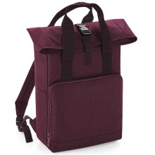 (One Size, Burgundy) Bagbase Unisex Adult Roll Top Twin Handle Backpack