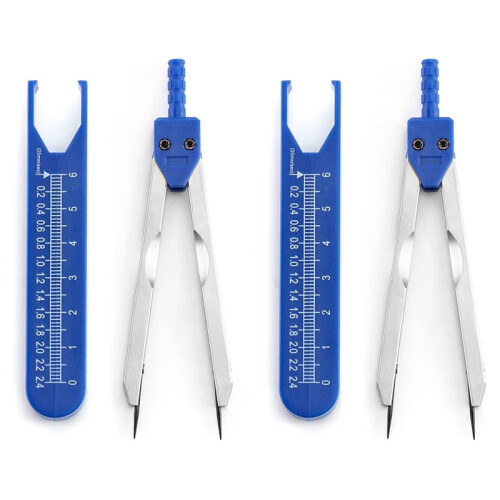 EKG ECG Caliper Electrocardiogram Divider, 2 Pack Measuring Tool ECG Calipers for Electrocardiogram Drafting Divider