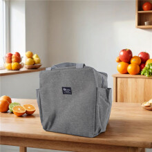 Saco de Lanche Isolado com Bolsos Laterais Duplos Sacola TéRmica de Lanche Mulheres Homens Adultos Capacidade para Trabalho EscritóRio Escola
