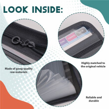 13 Pocket File Folder Storage Rack,File Box Storage Bag,with Zipper, Suitable for A4 Paper, Banknotes,Document Receipt A