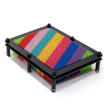 3D Pin Art Shoumo Colorful Needle Child Get Face Model Three-Dimensional Clone Pinart Toy Funny Game, Black L