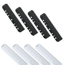 8Pack Plastic Measuring Ruler Quick Page Finder Page Pouch PVC Bookmark Ruler for 6-Hole Binder Notebook(A5 )