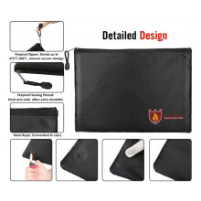 Portable Fireproof Waterproof Document Envelope File Folder Cash Pouch Fireproof Money Bag Lipo Safe Bag A