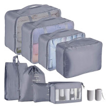 Cubes D'Emballage pour Valise, 9 PièCes Cubes D'Emballage de  Valise LéGèRe Organisateur Sacs Ensemble Organisateurs D'Emballage de Bagages