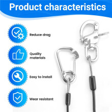 Freediving Lanyard Leash with Scuba Diver Wristband Strap Freediving Safety Rope for Freediving Scuba Dive A