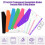 12 Pcs A4 Binder Pocket Expandable Envelopes Clear Plastic Envelopes for Ring Binder Folder, Snap Button 2