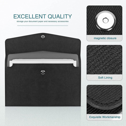 A4 Pu Leather Document Cases,A4 Snap Button Document Folder,Business Pu Leather A4 Pocket,Document Organizer 1Pcs