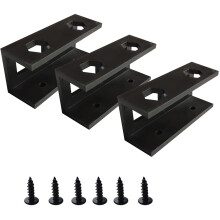3 Pcs Metal Under Desk Laptop Holder Mount with Screw,Under Desk Laptop Mount Bracket,Add Under Table Laptop,Black
