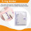 4 Pack  Transparent 3 Ring Binder Covers with Grid Inner Page and 12 Pcs Binder Pockets(3 Pcs/Set) 4