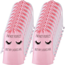 50 Sztuk Lash Aftercare Torby Opakowanie RzęS Plastikowa Kosmetyczka PrzenośNa Kosmetyczka dla Kobiet z Czarnym Sznurkiem